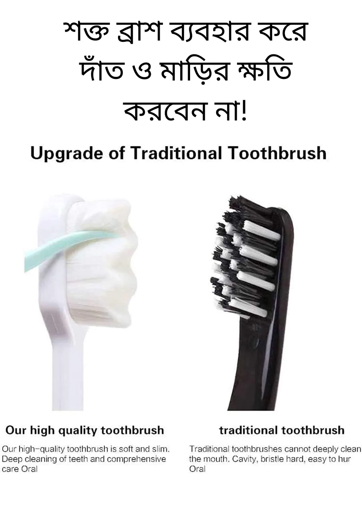 Micro Nano Ultra Soft Toothbrush - ব্রিসল ক্লোজ-আপ